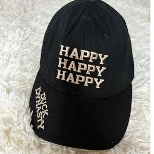 Duck Dynasty Hat A&E Happy Happy Happy‎ Black Adjustable Baseball Cap